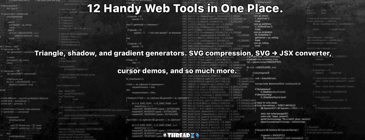 drylikov's tweet image. #𝒘𝒆𝒃𝒕𝒐𝒐𝒍𝒔 #𝒇𝒓𝒐𝒏𝒕𝒆𝒏𝒅𝒅𝒆𝒗 #𝒄𝒔𝒔𝒈𝒆𝒏𝒆𝒓𝒂𝒕𝒐𝒓 #𝒔𝒗𝒈𝒄𝒐𝒎𝒑𝒓𝒆𝒔𝒔𝒊𝒐𝒏 #𝒔𝒗𝒈𝒕𝒐𝒋𝒔𝒙 #𝒖𝒊𝒅𝒆𝒔𝒊𝒈𝒏 #𝒈𝒓𝒂𝒅𝒊𝒆𝒏𝒕𝒈𝒆𝒏𝒆𝒓𝒂𝒕𝒐𝒓

#𝒄𝒐𝒎𝒎𝒆𝒏𝒕𝒎𝒆 #𝒇𝒐𝒍𝒍𝒐𝒘𝒎𝒆 #𝒍𝒊𝒌𝒆𝒎𝒆 #𝒓𝒆𝒂𝒅𝒎𝒆

#𝒅𝒓𝒚𝒍𝒊𝒌𝒐𝒗