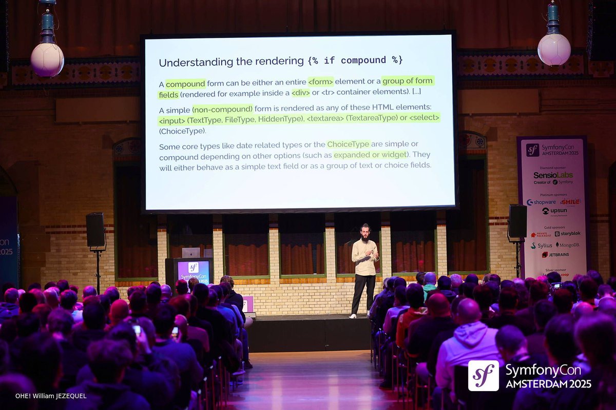 symfonycon's tweet image. 💜😊 Live now: Alexander Schranz (@alex_s_) — “A productive Frontend Stack with Symfony UX”!

Alexander is showing how to tame Twig, build reusable components, and combine Symfony UX with Hotwire, Stimulus &amp;amp; Tailwind for a super productive frontend workflow!!! 💻💖✨

#Symfony