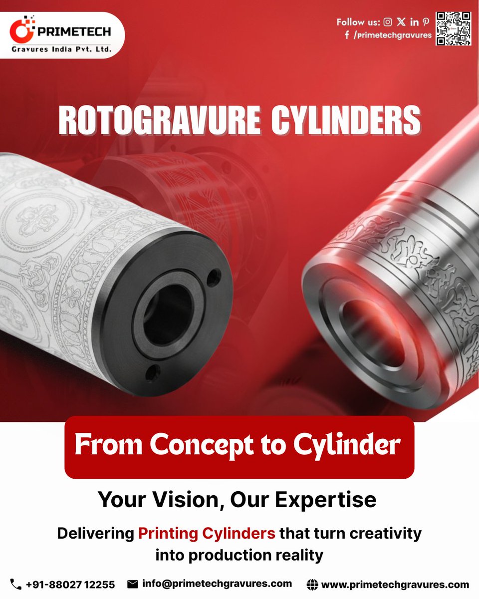 primetchgravure's tweet image. When quality packaging is your goal, reliable cylinders are the first step. Engineered for performance, built for durability, and designed to support seamless production.

Visit: primetechgravures.com

#Primetechgravures #Rotogravure #PackagingSolutions #CylinderEngraving