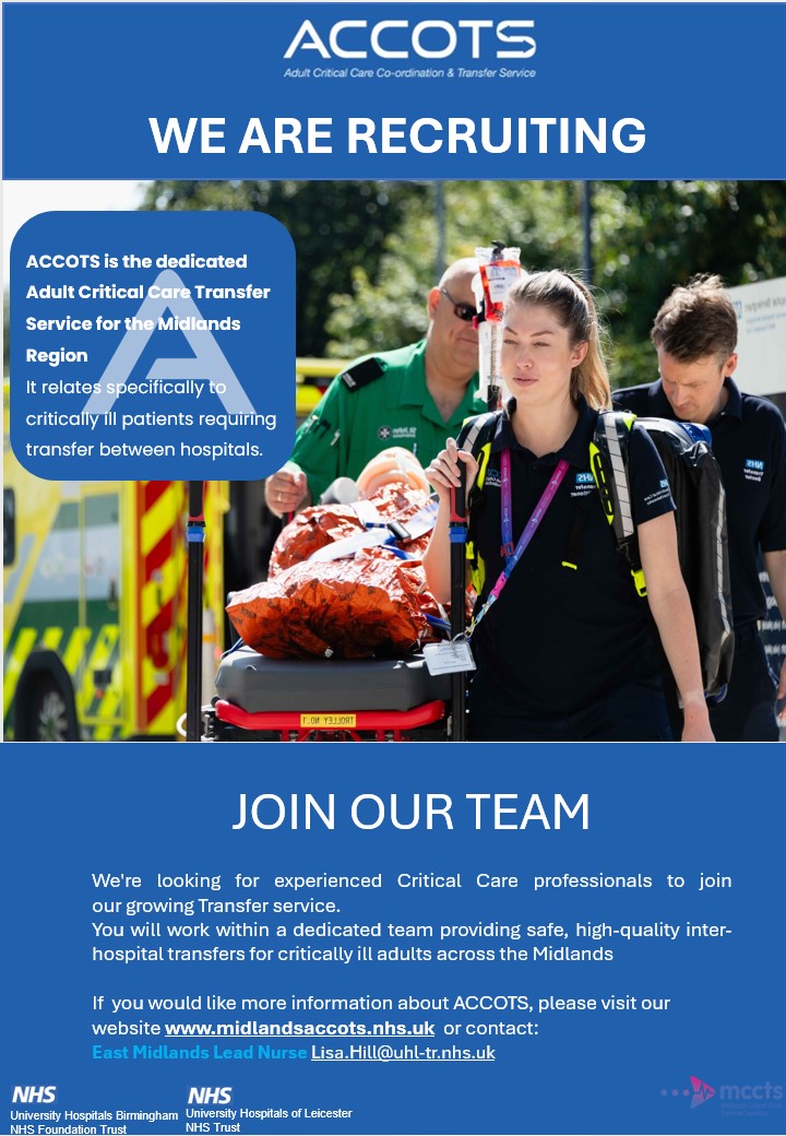 ACCOTS Midlands Adult Critical Care Transfer tweet media