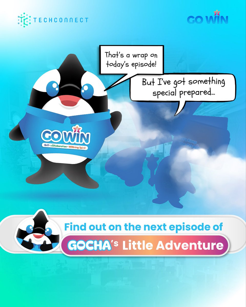 Techconnectid's tweet image. Come see the first episode of GOCHA’s Little Adventure, a fun series following GOCHA as he explores TechConnect and meets everyone on his journey!

#GOWIN #TechConnect #GOCHAsLittleAdventure