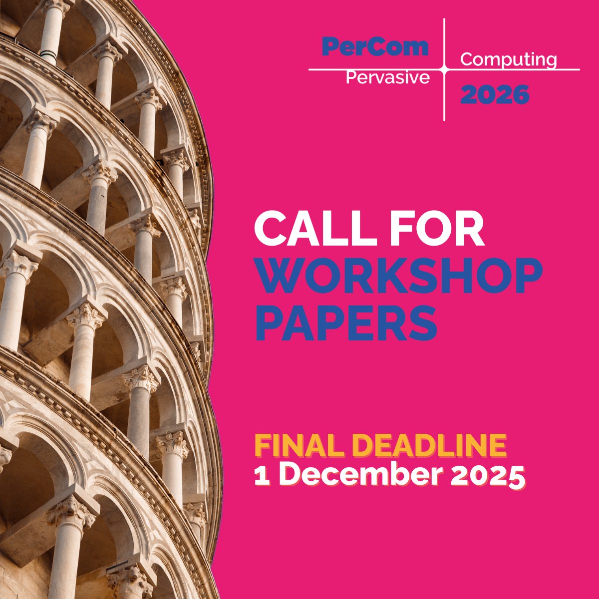 IEEEPerCom's tweet image. ⏳ Time’s almost up!

Submissions for #PerCom2026 workshops close 1 December!

Have you finished drafting your paper?

🔗 percom.org/list-of-accept…

@IEEEorg #CallForPapers #WorkshopPapers #Communications