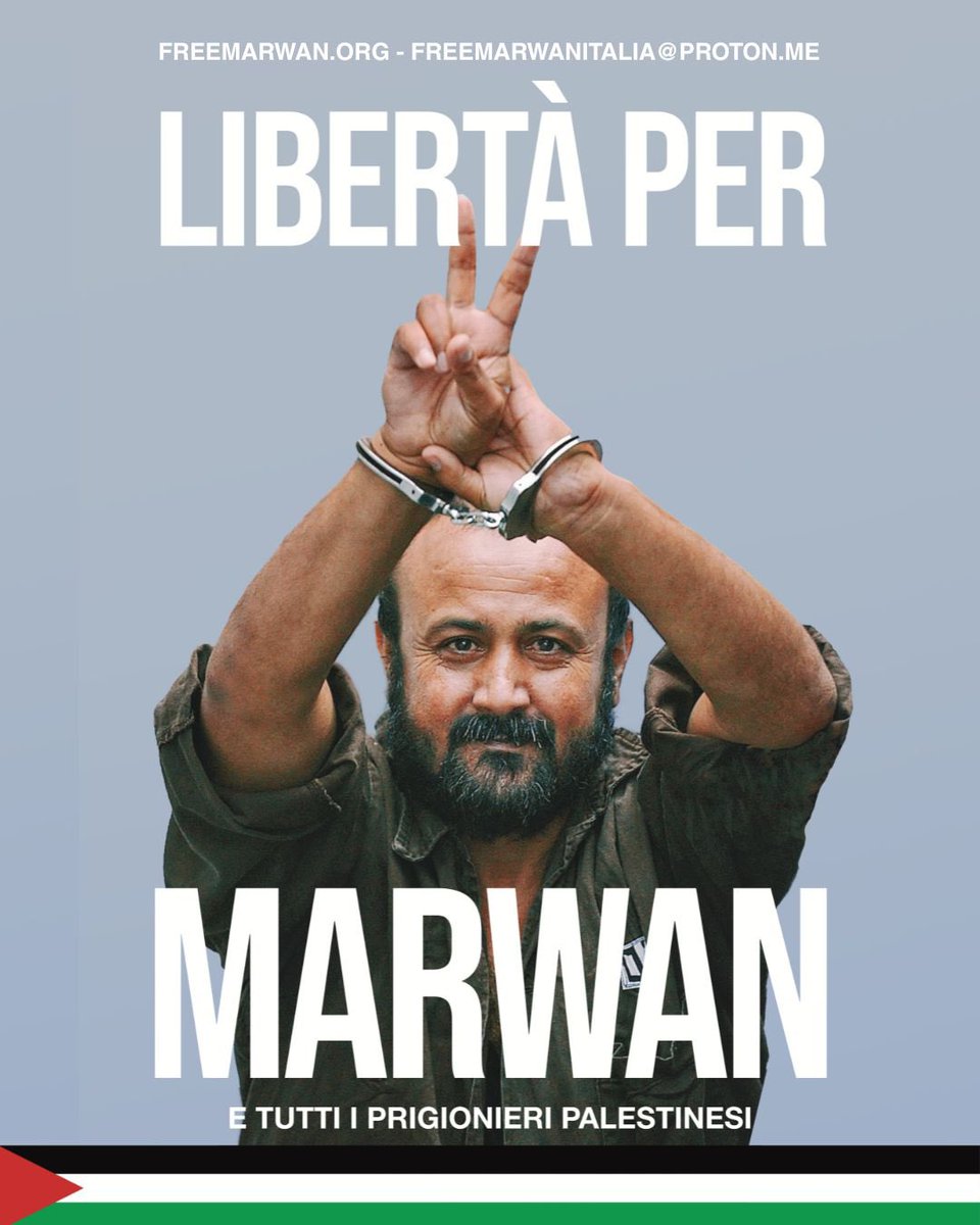 Sosteniamo la campagna per la liberazione di Marwan #Barghouti 
#FreeMarwan