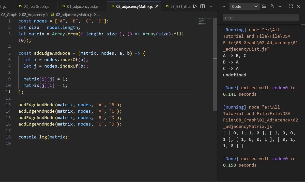 Parthodasm23's tweet image. Learn Adjacency list and matrix in graph #100DaysOfCode