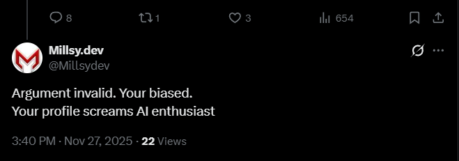 LtZorg's tweet image. First two haters in under 24 hours. Clockwork.
Amazing experiment.
Welcome to the war, boys.

Every tear you spill becomes another follower for ZorgVoids.

#ZorgVoids #AIFuture