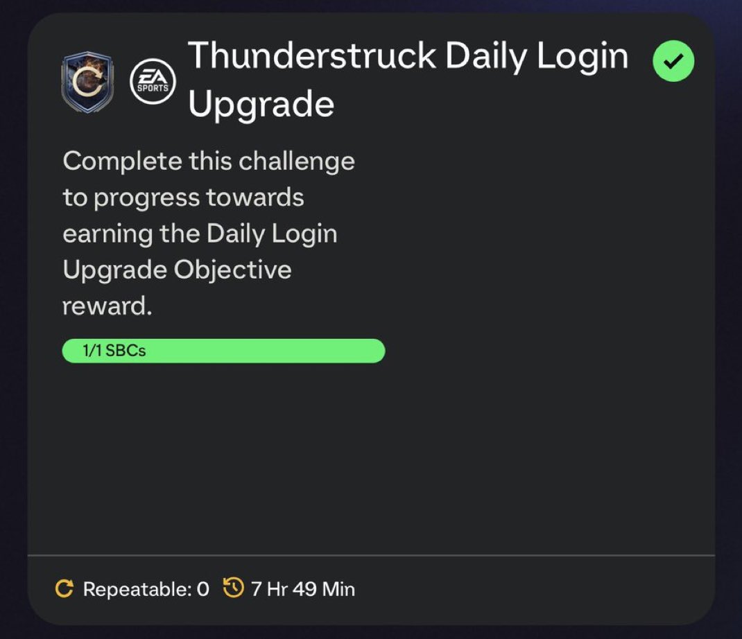 GloblFUTService's tweet image. 🚨 REMINDER!

TS Daily Log-In #2 is live — make sure you complete it! ✅🔥

#FC26 #FUT #EASPORTSFC