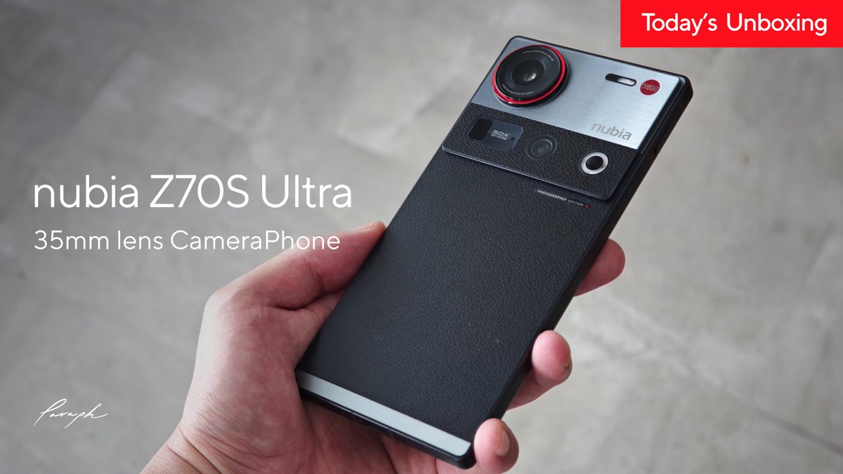 Paraph14's tweet image. ようやく動画できました！
35mmレンズを搭載するカメラスマホ『nubia Z70S Ultra』をメイン機利用したのでレビューしてます。
やっぱり35mm画角は最高に良い。
ただ、望遠とか超広角も強めてほしかった…！

でも個性抜群で、カメラ好きにはおすすめです。

youtu.be/uC5o3SY3c-I