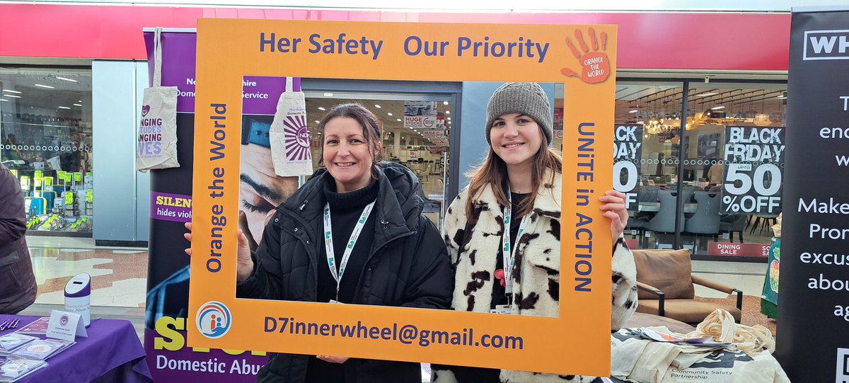 We had a great deal of public interest at the #16Days information stall event this week in Wellingborough – thanks to our partners for supporting &amp; promoting their services-working together to tackle gender based violence &amp; support victims &amp; survivors of domestic abuse.