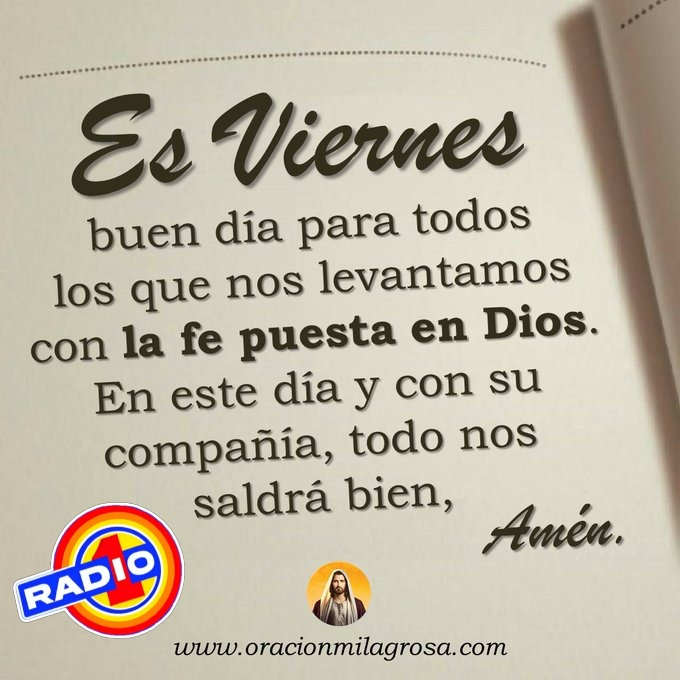 ORACIÓN PARA EL VIERNES 28 DE NOVIEMBRE: Haz esta oración para darle gracias a DIOS por este nuevo VIERNES y pídele al Señor que en este día sea Él cuidando de ti, de tu familia y guiándoles por caminos de paz, felicidad y milagros.