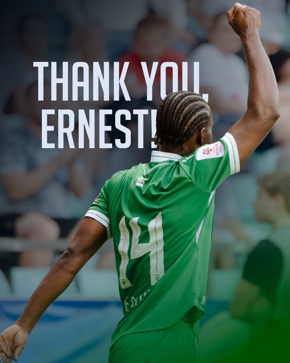 Thank you, Ernest Agyiri! 💚
With his loan coming to an end, Ernest is heading back to Denmark to rejoin Randers FC.

What an impressive season it has been — Ernest finished as Levadia’s most efficient player in 2025!

#fcilevadia
