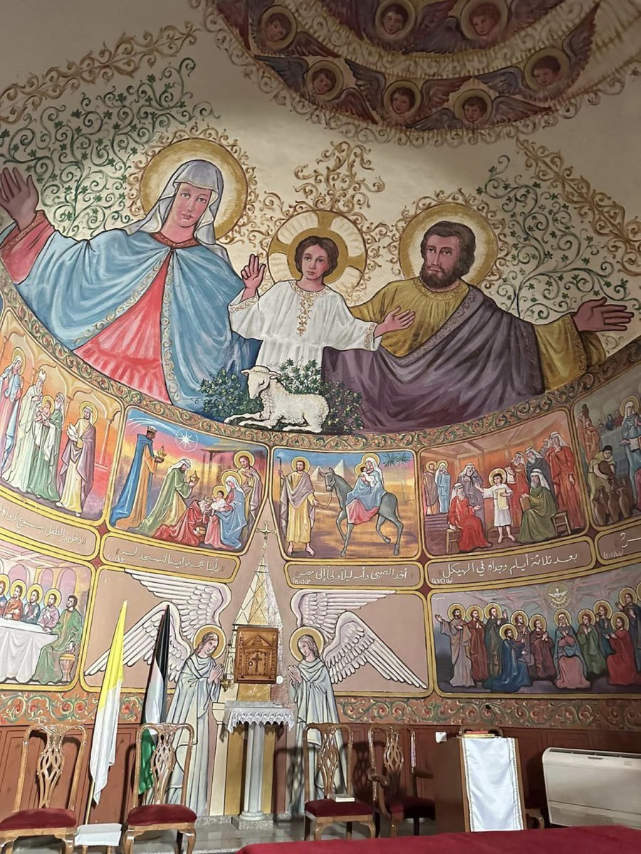 RamAbdu's tweet image. Dec. 2023, Two Christian women inside Holy Family Parish in Gaza, Nahida Antoun and her daughter Samar, were shot dead by an Israeli sniper while they were going to the nuns’ monastery. One of them fell while trying to save the other, and seven others were shot while trying to…