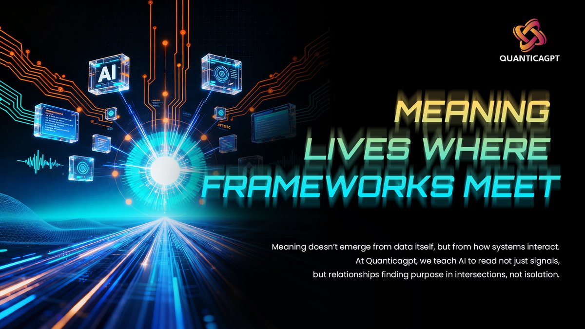 QUANTICAGPT_'s tweet image. 📚 Meaning emerges where systems meet.
🌐 At Quanticagpt, AI interprets intersections, logic with behavior, context with consequence.
🔗 Intelligence grows through connection, not accumulation.

#Quanticagpt #SystemIntegration #AIConnections #IntelligentDesign