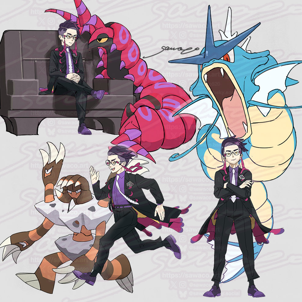 sawaco520's tweet image. カラスバ+手持ちポケモンらくがきまとめ
#PokemonLegendsZA