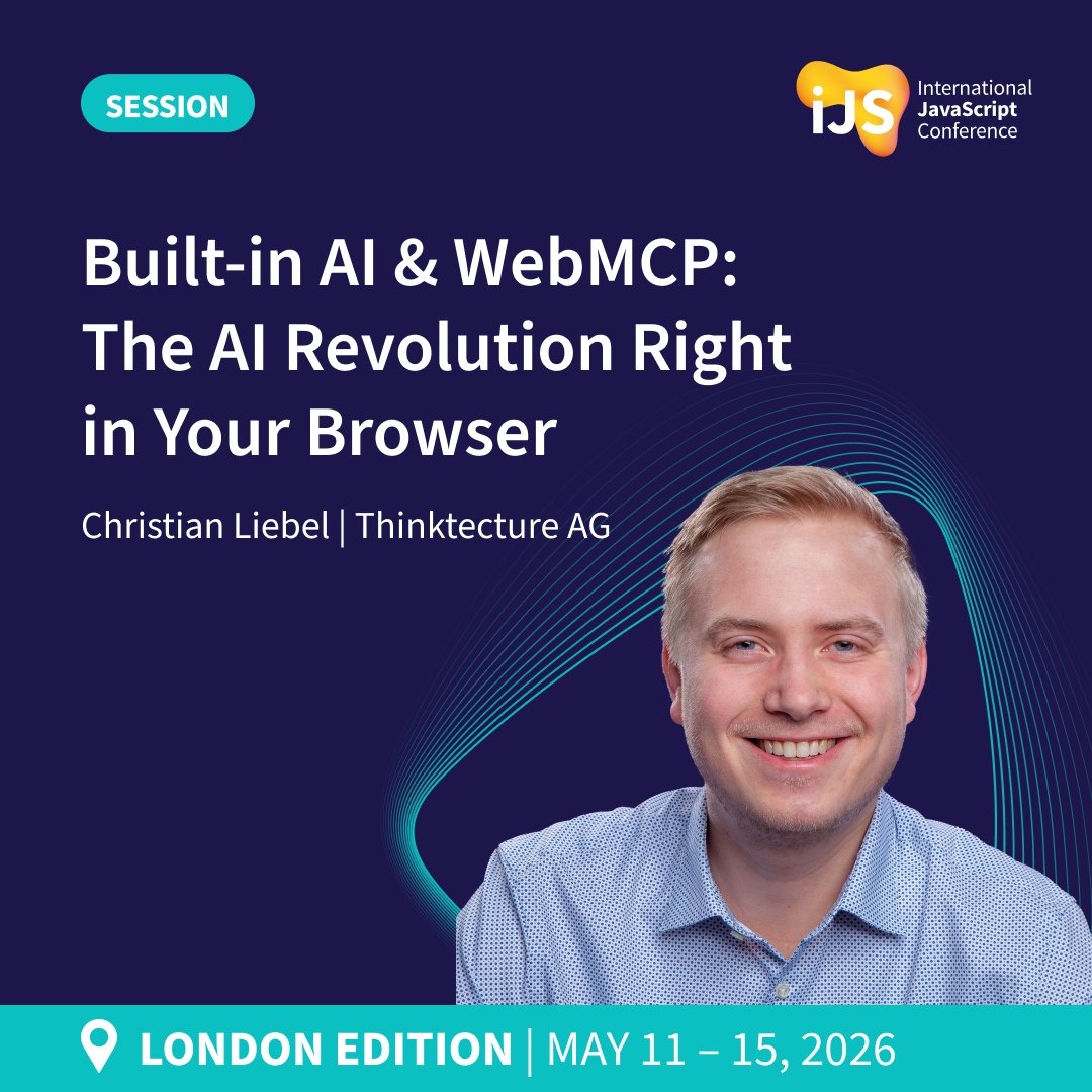 JavaScriptCon's tweet image. 🔥 The AI revolution is coming straight to your browser! At iJSCon London, Christian Liebel will explore how built-in AI interfaces in Chrome and Edge are unlocking powerful, privacy-preserving GenAI features — no cloud required.

Discover how locally installed LLMs keep data…