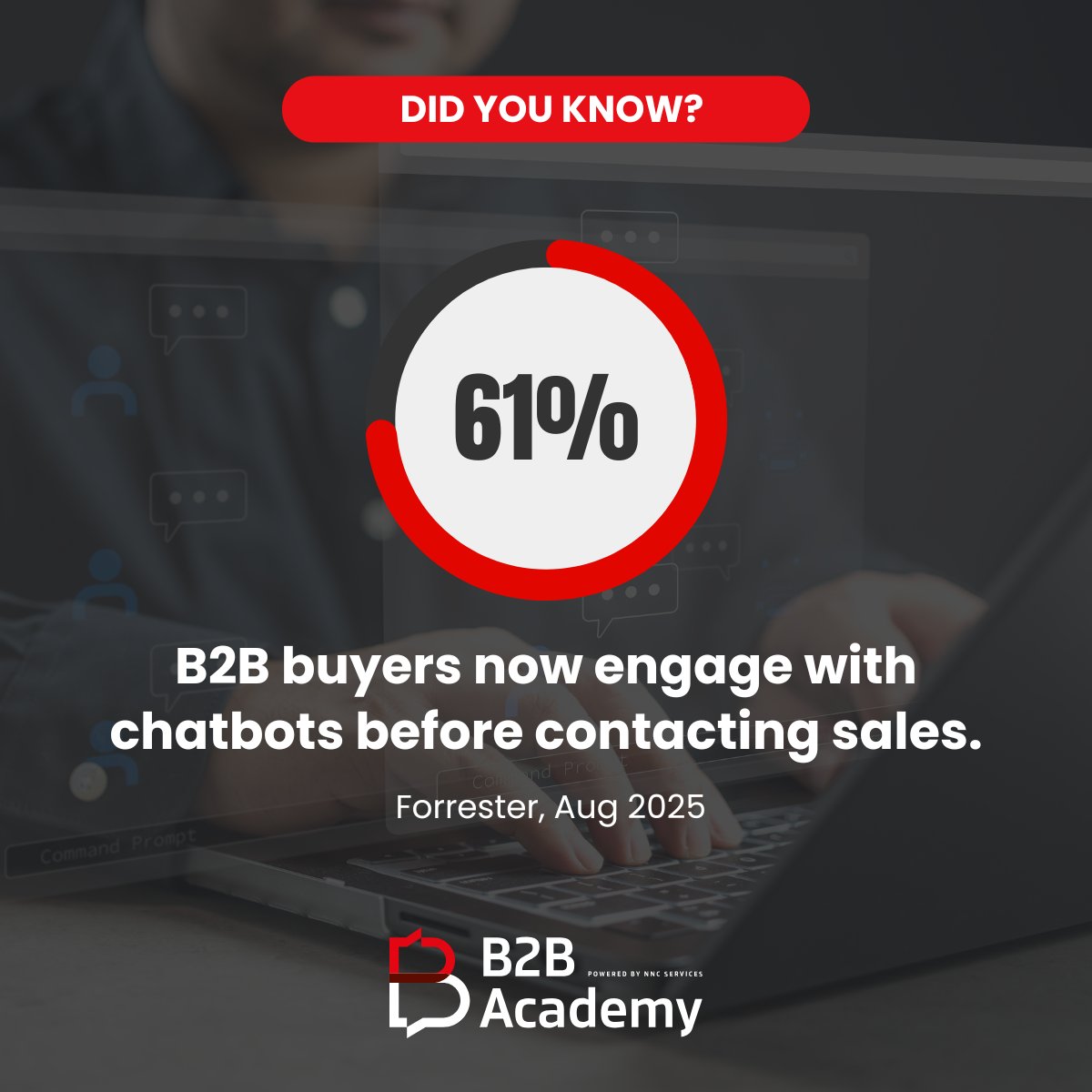 Buyers now form an opinion about your brand long before they meet your sales team.

If you want that first interaction to work in your favor, take a look at what our chatbot can do for you: hubs.ly/Q03VnmnZ0

#B2BMarketing #Chatbots #BuyerJourney #AIMarketing