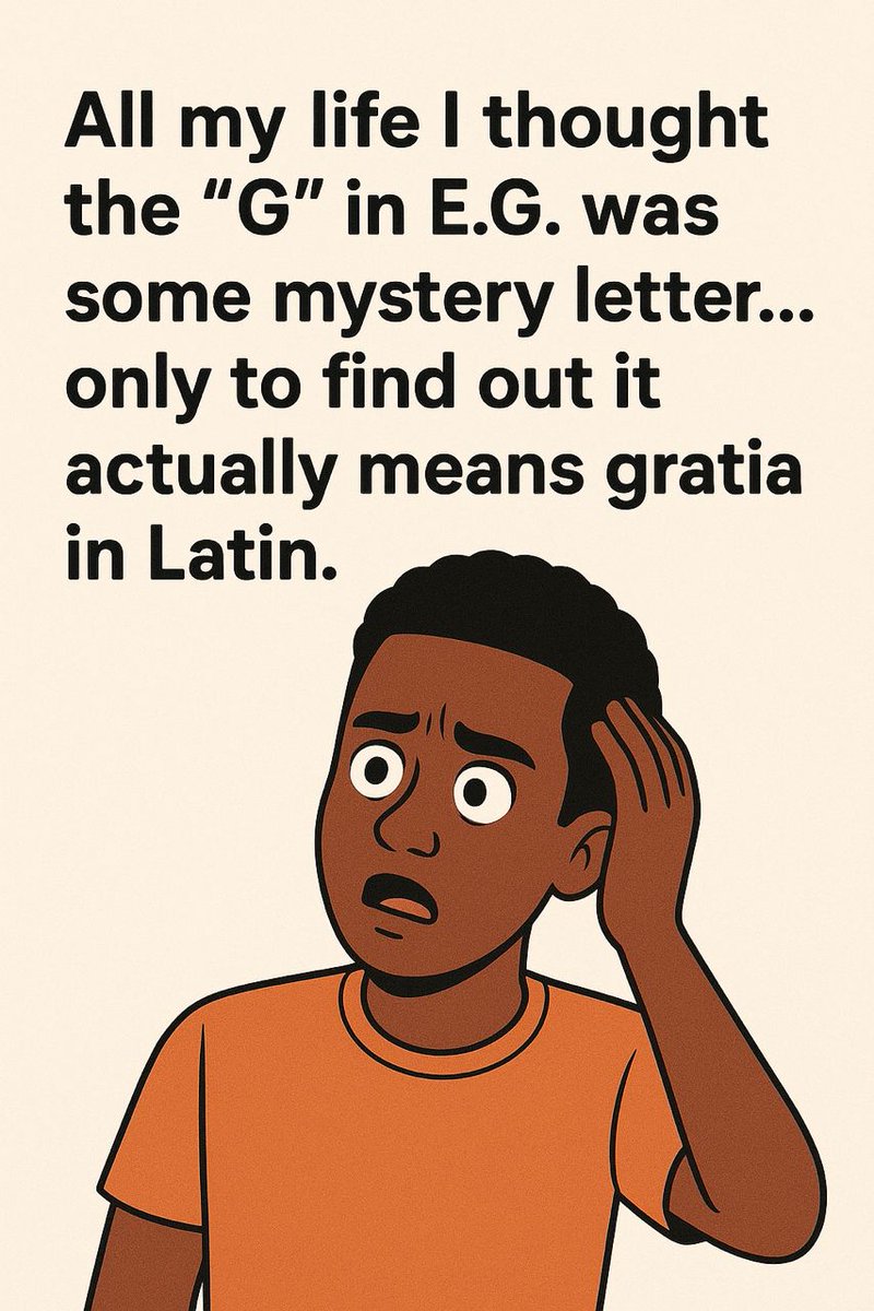 SmartMetaX's tweet image. At this point, let’s confess together - how old were you when you learned the ‘G’ in E.G. actually has a meaning? 😂