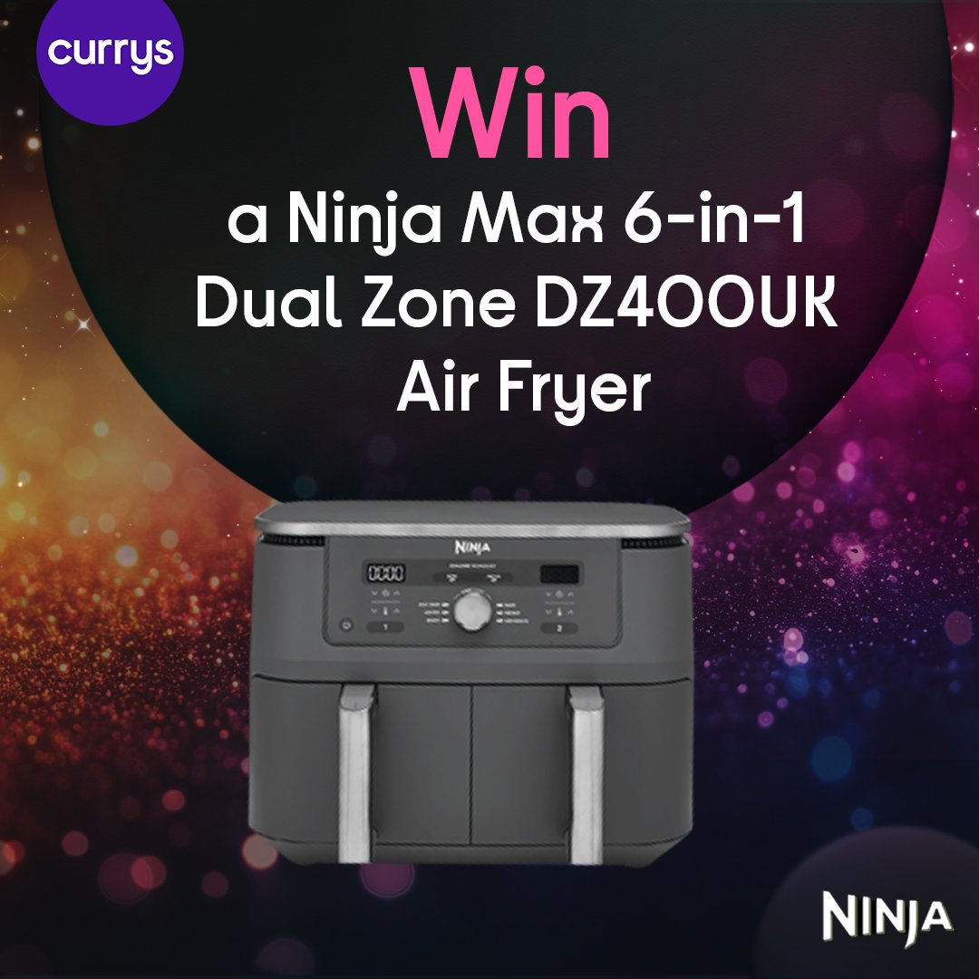 currys's tweet image. 🎉 Win a Ninja Air Fryer! 🎉

To enter:
1.Follow @Currys
2. Like this post
3. Comment below with the first thing you’d cook in your new Ninja Air Fryer and use #CurrysPurpleFriday

⏰ Giveaway closes at 1pm
Full T&amp;amp;Cs: bit.ly/3XSPbTL