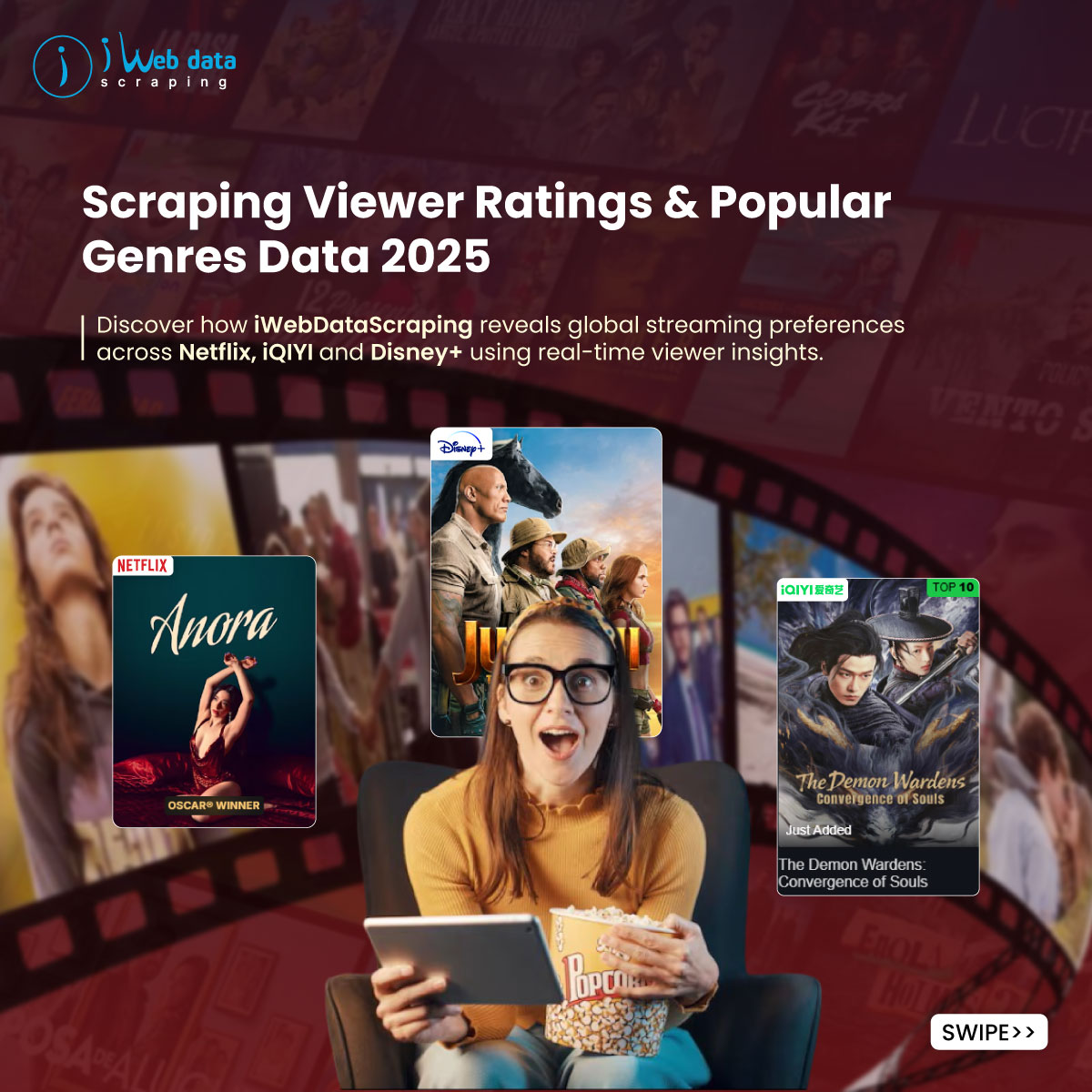 iwebdatascrape's tweet image. Which genres are topping 2025 across Netflix, iQIYI &amp;amp; Disney+?
Scraping viewer ratings &amp;amp; genre data reveals real winners, regional tastes &amp;amp; content gaps
iwebdatascraping.com/scraping-popul…

#StreamingData #OTTInsights #Netflix #DisneyPlus #iQIYI #DataScraping