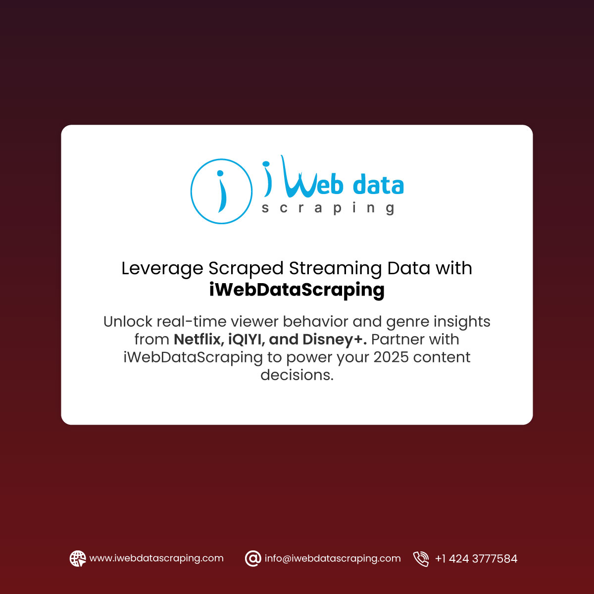 iwebdatascrape's tweet image. Which genres are topping 2025 across Netflix, iQIYI &amp;amp; Disney+?
Scraping viewer ratings &amp;amp; genre data reveals real winners, regional tastes &amp;amp; content gaps
iwebdatascraping.com/scraping-popul…

#StreamingData #OTTInsights #Netflix #DisneyPlus #iQIYI #DataScraping