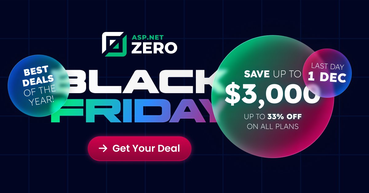 aspnetzero's tweet image. 🚨 Only 3 days left to save up to $3K! Don’t miss your chance to grab the biggest discount of the year. If you’ve been thinking about buying or upgrading, now is the time.

Get your deal: aspnetzero.com/pricing