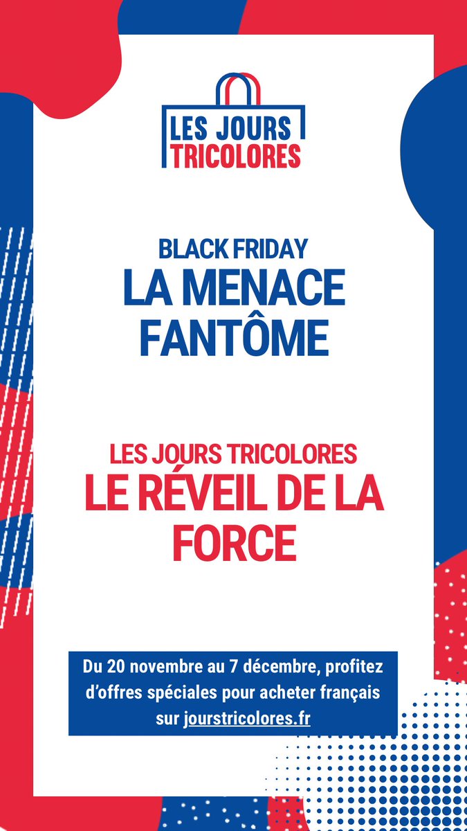 Consommez #madeinfrance 🇫🇷🛒 avec #LesJoursTricolores et profitez d avantages et de promotions.
👉🏻 lesjourstricolores.fr