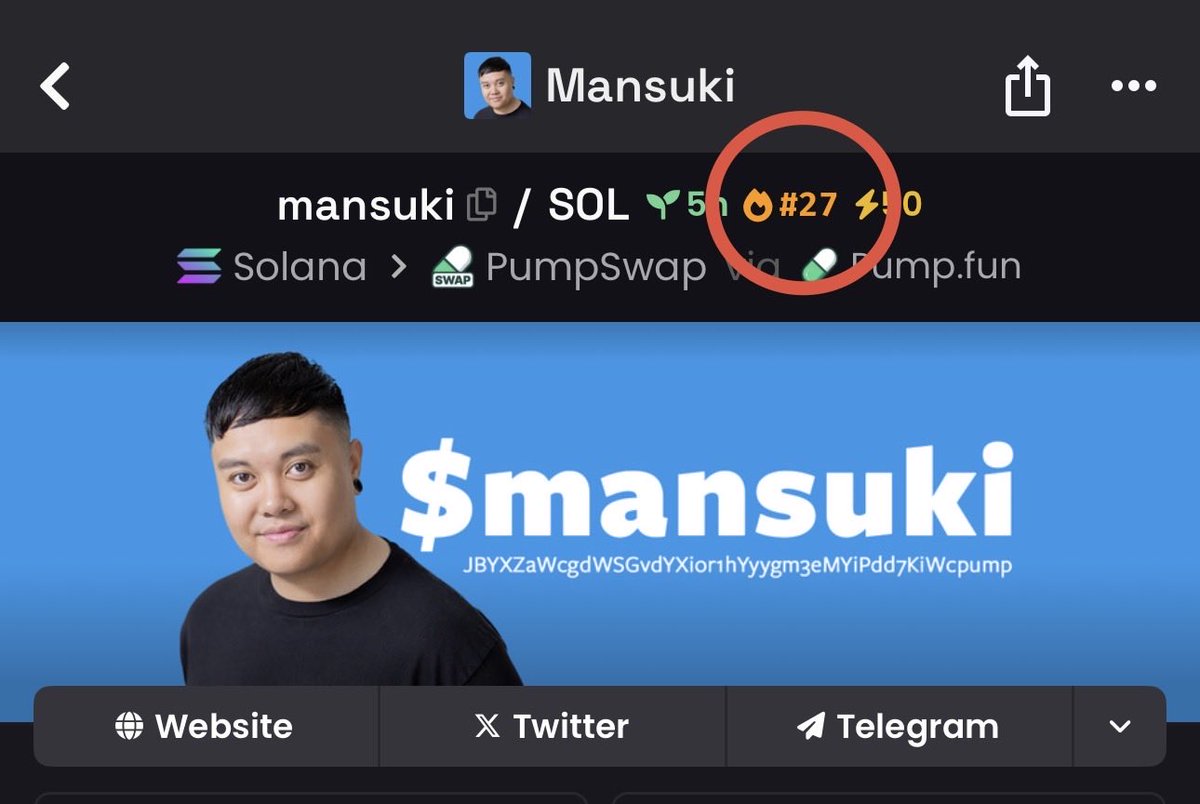 Slowly growing and soon $mansuki will take over the #1 spot on DEX!

CA: JBYXZaWcgdWSGvdYXior1hYyygm3eMYiPdd7KiWcpump