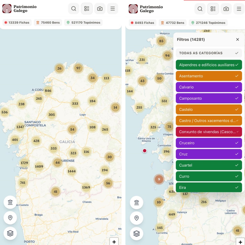 patrimoniogal's tweet image. 🧵Hoxe presentamos unha novidade importante para quen ama o patrimonio galego: a nova app de patrimoniogalego.net, pensada para consultar e interpretar o territorio directamente desde o móbil. Foi desenvolvida por Manuel Gago @navoltadafolla
