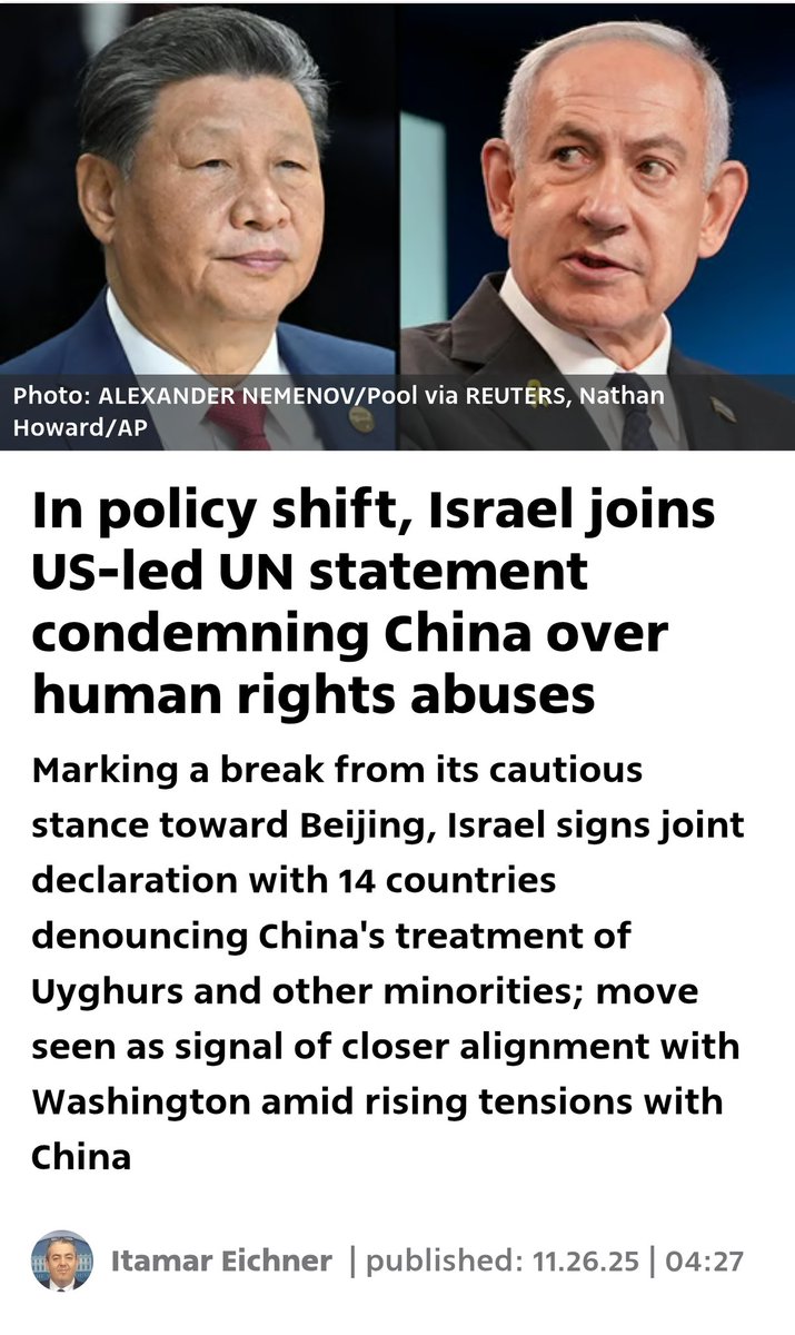RnaudBertrand's tweet image. You&apos;ll never be able to top this level of cynicism: Israel condemns China&apos;s treatment of Muslims, whilst conducting a genocide in Gaza and a global propaganda campaign on the supposed &quot;threat&quot; Muslims pose to &quot;Western civilization&quot;.

Src: ynetnews.com/article/r1m60t…