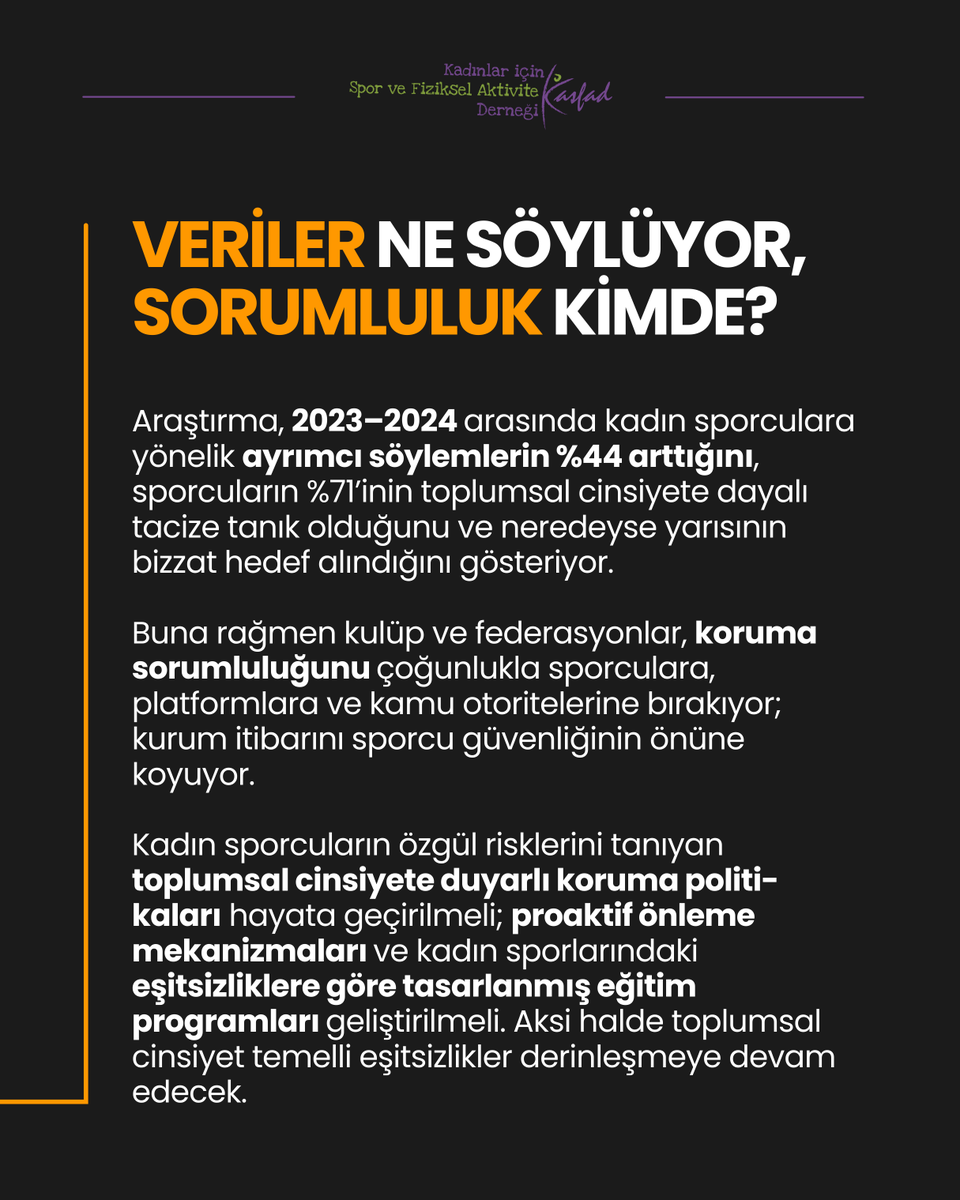 Kadın sporcular, erkeklere kıyasla daha fazla çevrimiçi tacize maruz bırakılıyor; mevcut politikalar ise bu şiddeti durdurmakta hâlâ yetersiz.

Sporcuları dijital şiddetten koruma sorumluluğu bireysel dayanıklılığa ya da sporcuların omzuna bırakılamaz. Kulüpler ve federasyonlar,