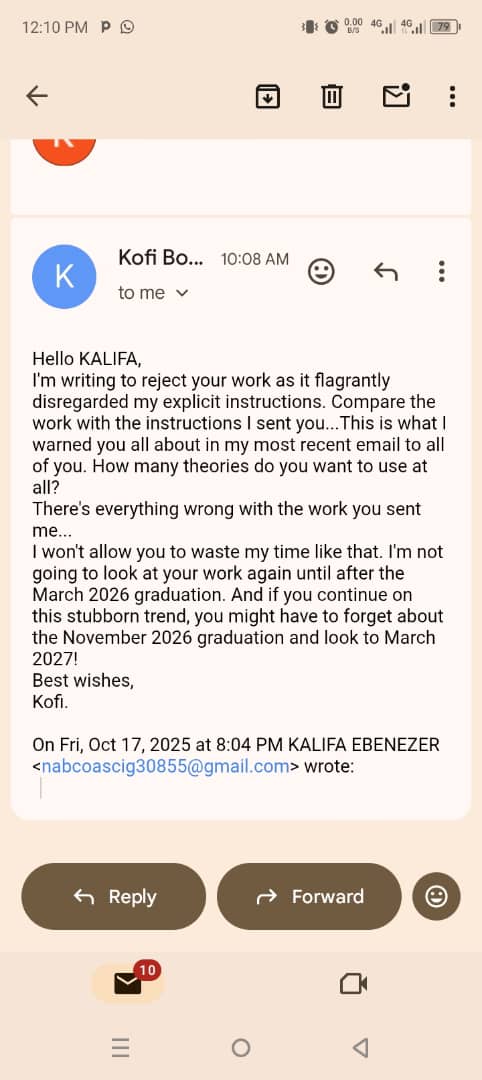 GhHomeSweetHome's tweet image. It's only Uni lecturers in Ghana that have temperament issues. They don't respond to emails on time; they decide when students can graduate by delaying their thesis, etc. What do they stand to gain from these? It's a shame. @KNUSTGH  @UnivofGh  

This can't happen in the US🇺🇸