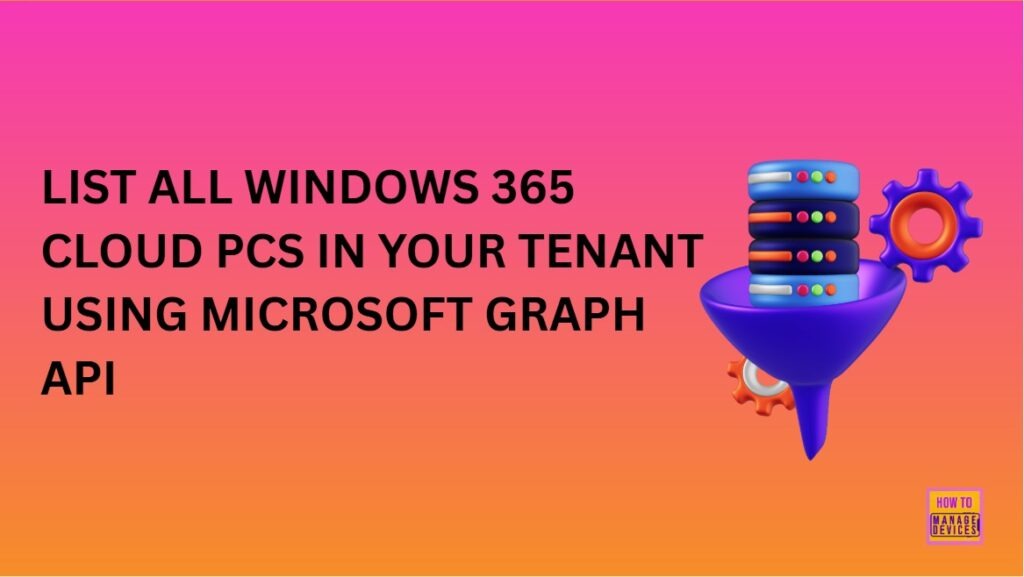 htmdcommunity's tweet image. [New Post] 👉How to List all Windows 365 Cloud PCs in your Tenant using Microsoft Graph API - anoopcnair.com/windows-365-cl…
➡Windows 365 is your Personal Computer in the Cloud
#Windows365 #CloudPC #HTMDCommunity