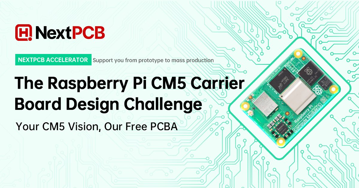 HQ_NextPCB's tweet image. 🚨 Calling all innovators! The @Raspberry_Pi Carrier Board Challenge is HERE! Are you ready?

It&apos;s time to transform your brilliant #CM5 ideas into reality. Share your groundbreaking designs with us, and #NextPCB will assemble two PCBA #prototypes for you, absolutely FREE! That&apos;s…