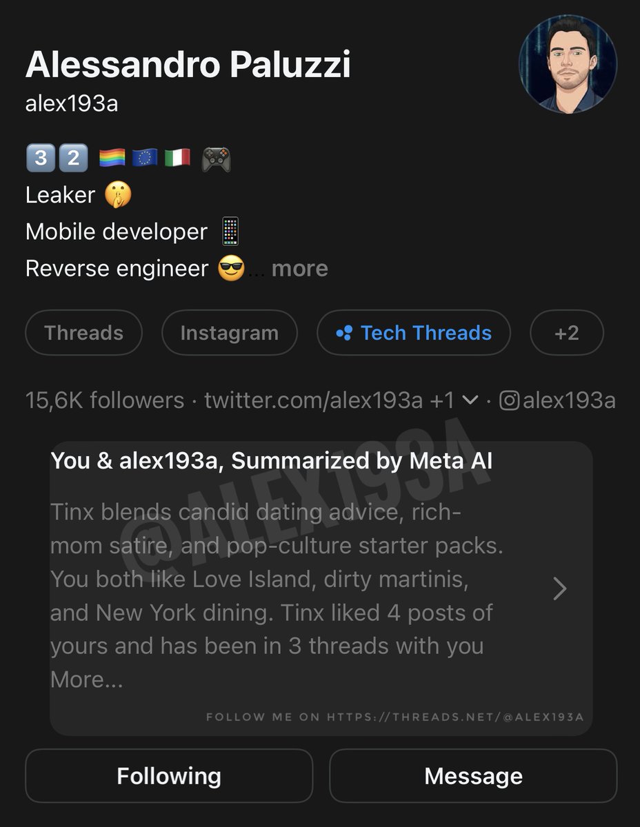 alex193a's tweet image. #Threads is working on #Meta AI-generated summaries of your interactions with another user 👀