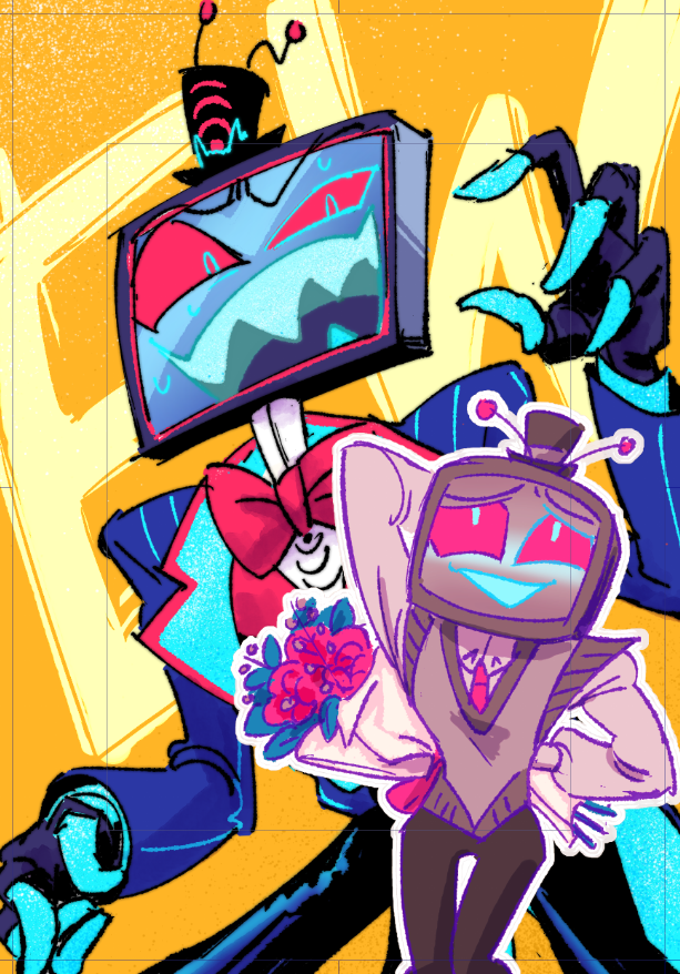 hoterururu's tweet image. EW WHAT IS THAT THING MY EARNEST OLD ME EW EW EW #hazbinhotel vox.... VOX-KUN....