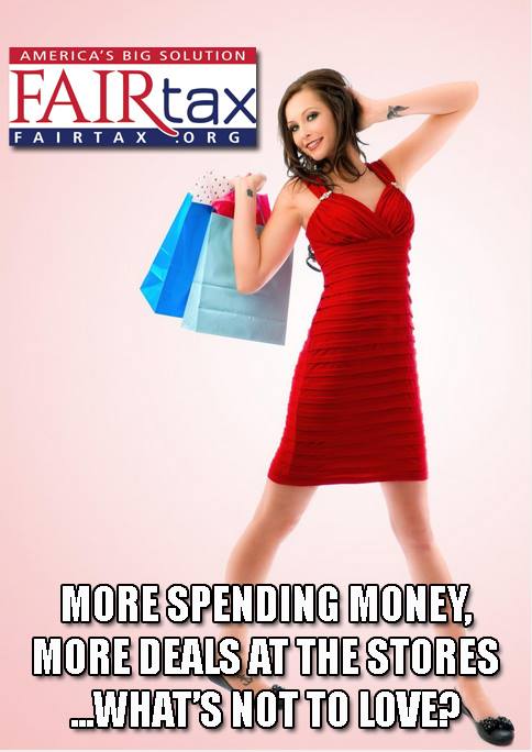 Remember those long lines on Black Friday? Here's a fun idea! Every time the prebate arrives, it’s like a $GREEN$ Day! Want to learn more? Visit FAIRtax.org/contact