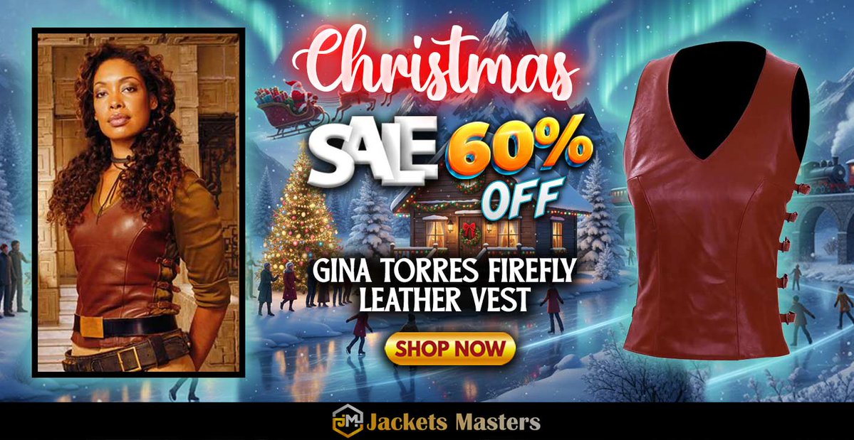 JacketsMasters's tweet image. #Christmas Hot offer Get 60% OFF on #GinaTorres #Firefly #TVSeries #ZoeWashburne Vest.
&amp;lt;Shop From jacketsmasters.com&amp;gt;
jacketsmasters.com/product/firefl…
#ChristmasSale #Sale #Christmas2025 #christmasdecor #christmasgifts
#ChristmasVibes #christmasiscoming
#christmasgiftideas