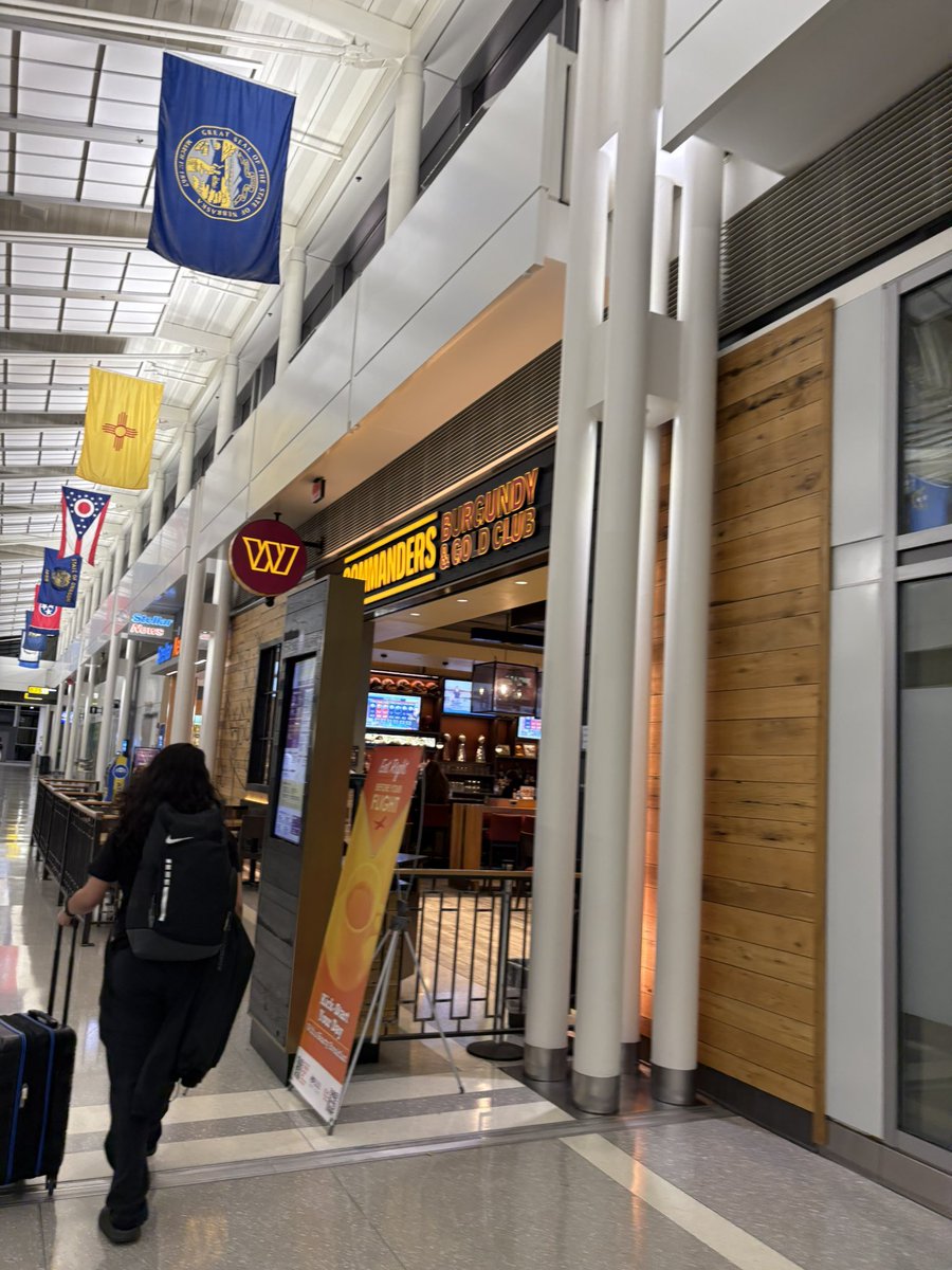 As a longtime BWI stan, my loyalties were 
tested at Dulles International this morning after spotting a Commanders-themed bar in my gate area. 

And not only was it a Commanders-themed bar, it was a Commanders-themed bar that quoted Joe Gibbs on the menu. 

#HTTC