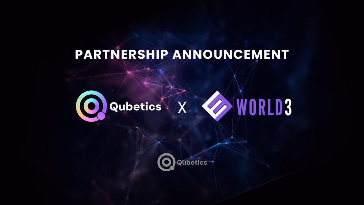 qubetics's tweet image. Qubetics is excited to announce a strategic partnership with @WORLD3_AI , a next-generation AI x blockchain platform redefining the future of AI Autonomous Worlds (AI-AW). This collaboration marks a significant milestone in integrating intelligent AI agents with decentralized…