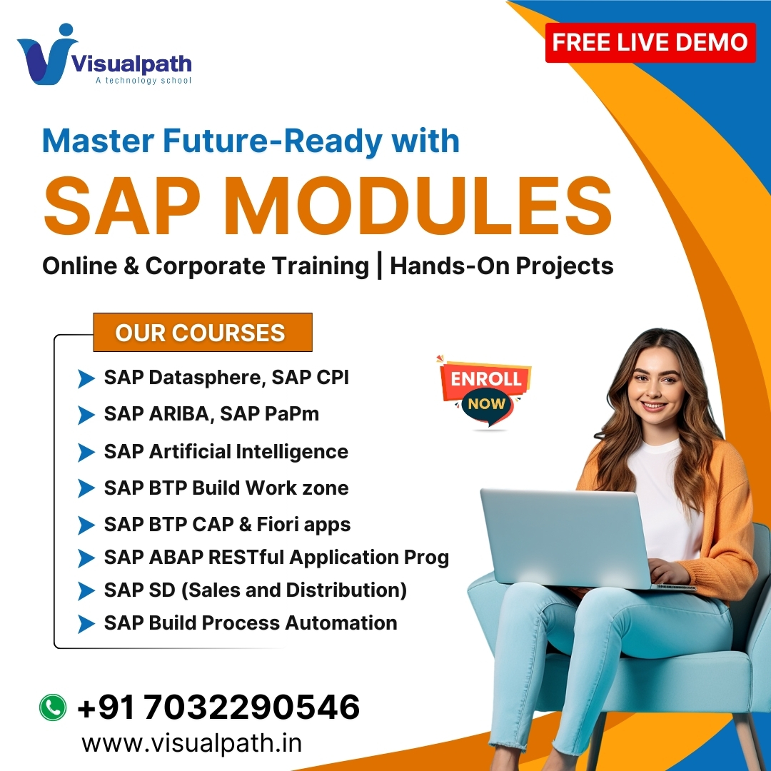 VisualpathPro's tweet image. 🚀 Master Future-Ready Skills with SAP Modules!
Unlock top career opportunities with expert-led Online &amp;amp; Corporate Training + Hands-On Projects 💼💡
📞 Call/WhatsApp: +91 7032290546
🌐 Visit: visualpath.in

#SAPTraining #SAPModules #SAPCareer #SAPABAP #SAPBTP #SAPAI
