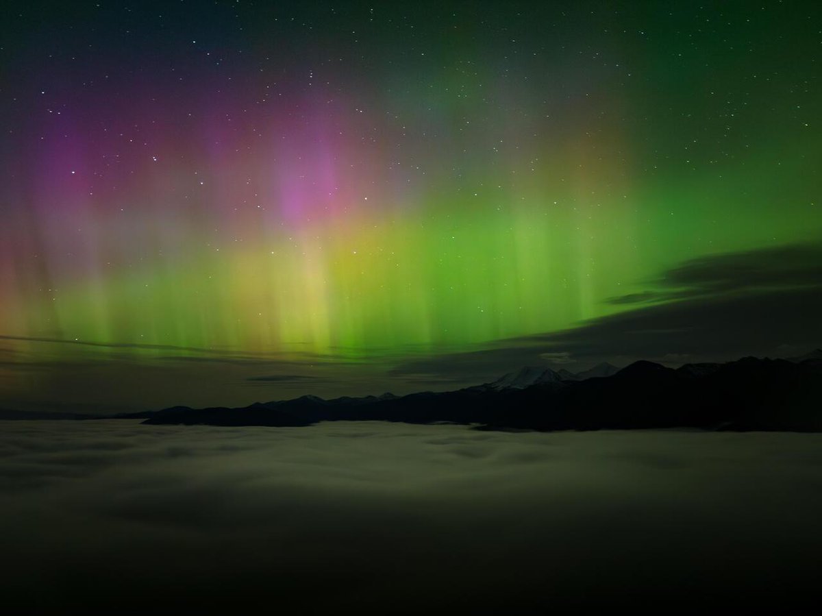 DocAtCDI's tweet image. Enjoy #OurEarthPorn!
(Steal This Hashtag for your own &amp;amp; join the community of Nature Addicts! )

Northern Lights above a Cloud Inversion in Montana [OC] [5272x3948] 
Photo Credit: JayGlacier 
.