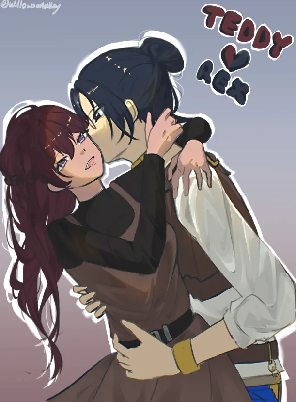 rorosaur's tweet image. very sweet gift from @/CloudKyoo's sister, Willow. 🥺💖 
🎨: willowuwuwie on twitch