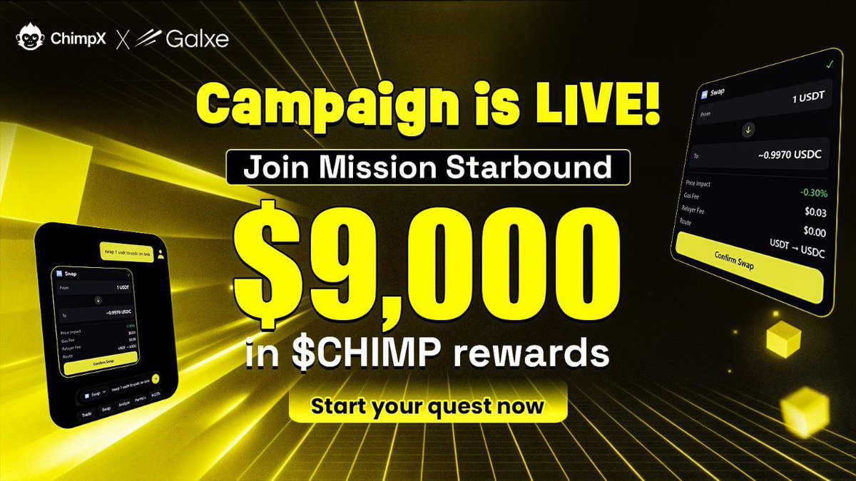 i_am_Betterment's tweet image. With @Gameonworldai and @ChimpxAI on 
#MissionStarbound  @Galxe 
ChimpX AI – Making DeFi Intuitive

DeFi has always promised financial freedom, but in practice, it can be intimidating. ChimpX AI is changing that narrative by creating an AI-powered, unified interface for DeFi.…