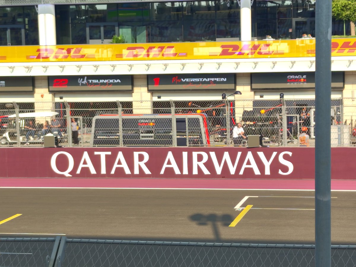 Seated right in front of <a href="/Max33Verstappen/">Max Verstappen</a>'s pit lane. 

<a href="/HarisEbrat/">Haris Ebrat</a> 👀