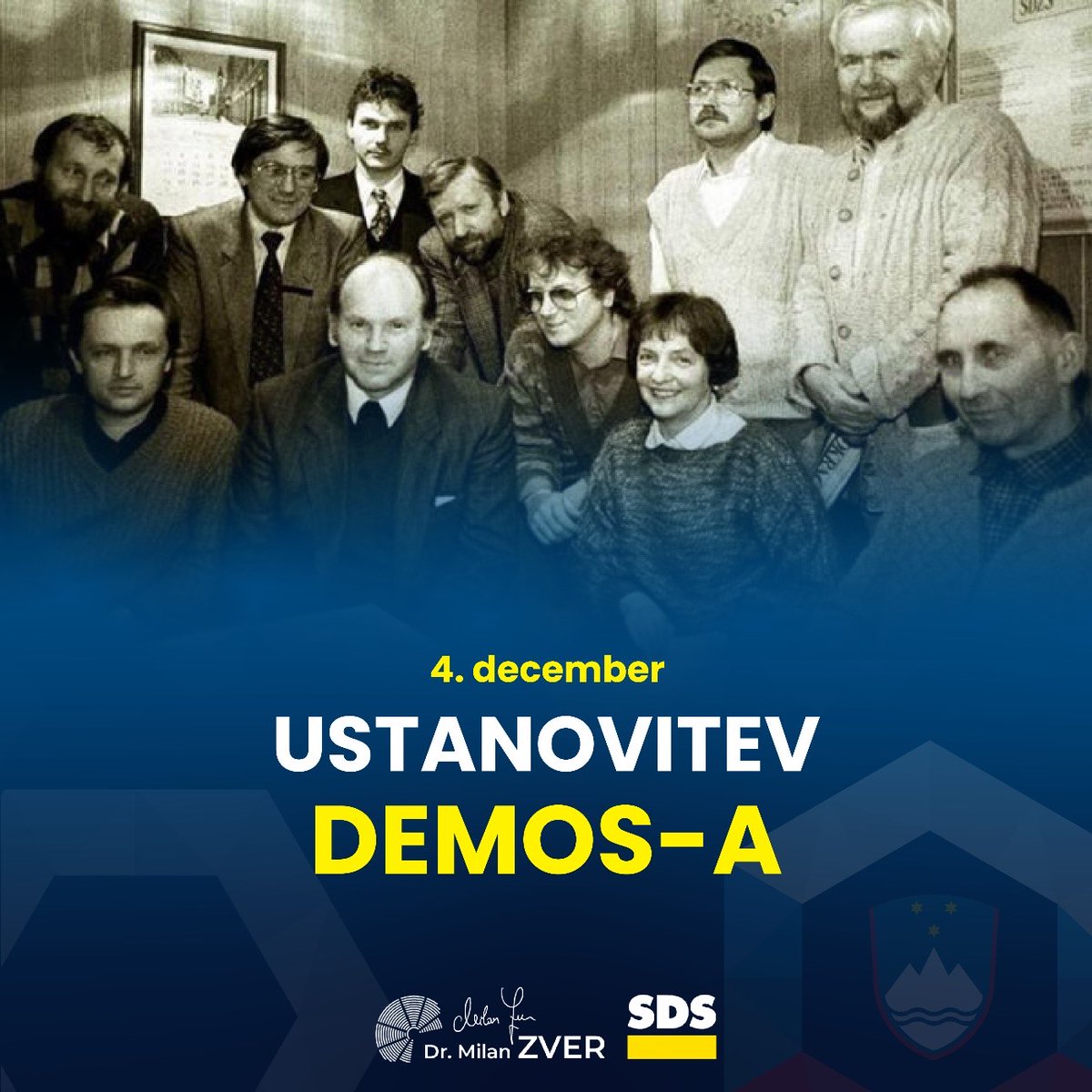 MilanZver's tweet image. 4.12. 1989 je bila ustanovljena koalicija Demos, ki je vodila prizadevanja za demokratizacijo in osamosvojitev Slovenije. 🇸🇮
Spomin na DEMOS nas uči, da svoboda, demokracija in pravica niso samoumevni — so rezultat političnih odločitev, odgovornosti in trdega dela. ⚖
V času, kot…
