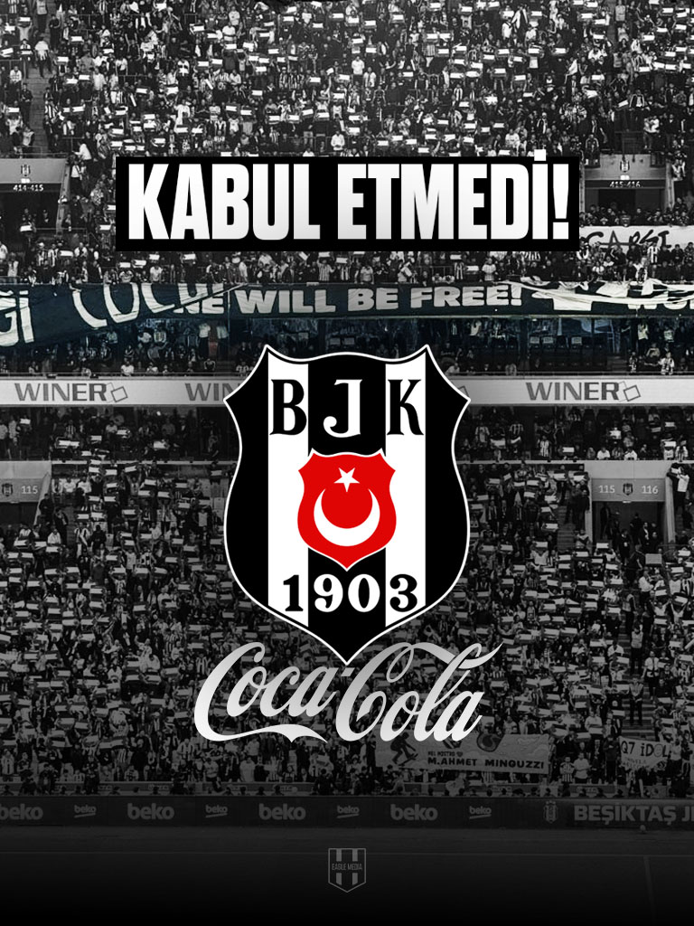 Beşiktaş, Coca-Cola'nın sponsorluk teklifini Filistin hassasiyeti gerekçesiyle kabul etmedi. (Habertürk)