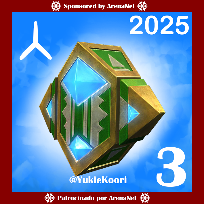 Día 3⃣ Calendario de Adviento del Día Invernal de  #GuildWars2 #GW2 🗓️
▶️ Para participar: Follow + RT
🏆 Premio: 1⃣ código de 400 💎
⛔️ El código NO es válido para STEAM
⚠️ Sorteo diario: el día siguiente a las 21:00⚠️
➡️ Del 1⃣ al 2⃣5⃣ de diciembre
Patrocinado por ArenaNet.