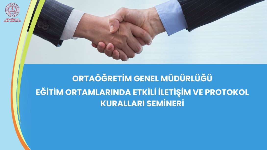 📚 Genel Müdürlüğümüz Merkez Teşkilatında Görev Yapan Personelimize Yönelik Uzaktan Hizmet İçi Eğitimlerimiz Başladı!

🔹 “Eğitim Ortamlarında Etkili İletişim ve Protokol Kuralları” konulu eğitim,

📅 27 Kasım 2025 Perşembe
⏰ 15.30 – 16.30

saatleri arasında, Meslekî ve Teknik