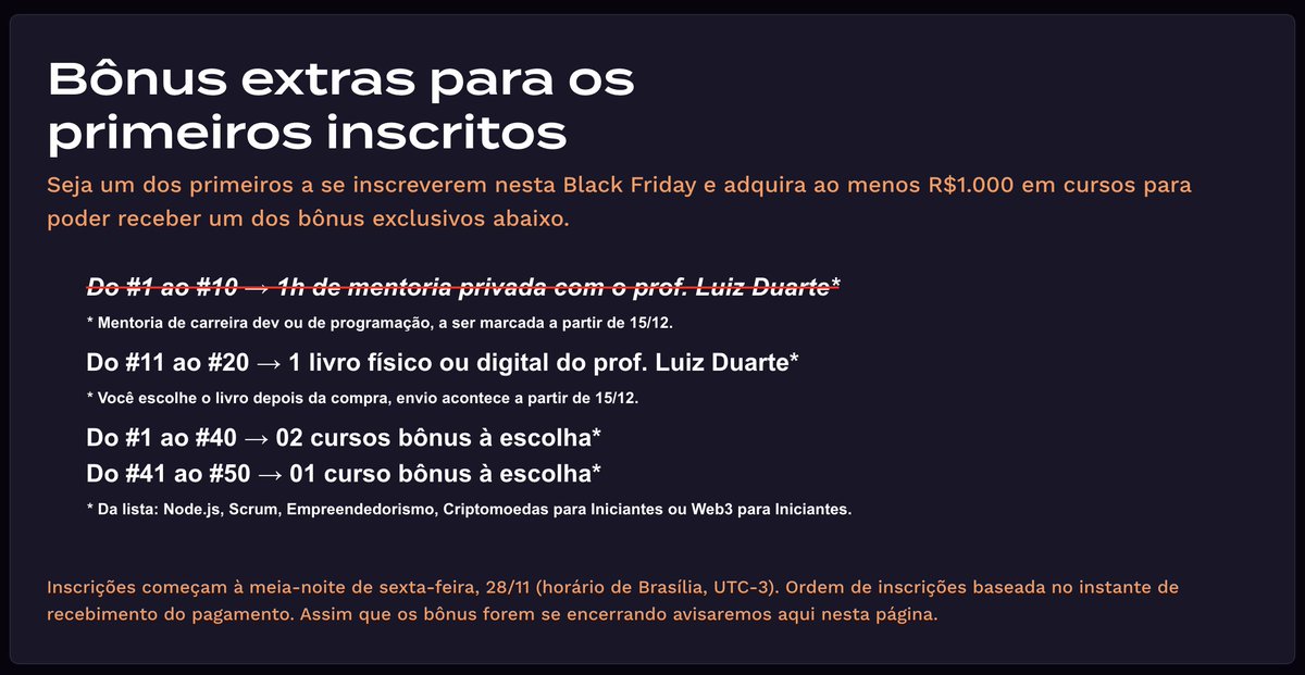 luiztools's tweet image. Primeiro bônus esgotou agora, mas ainda temos livros para os próximos 10 que se inscreverem em pedidos acima de R$1.000. 🚀

luiztools.com.br/bf