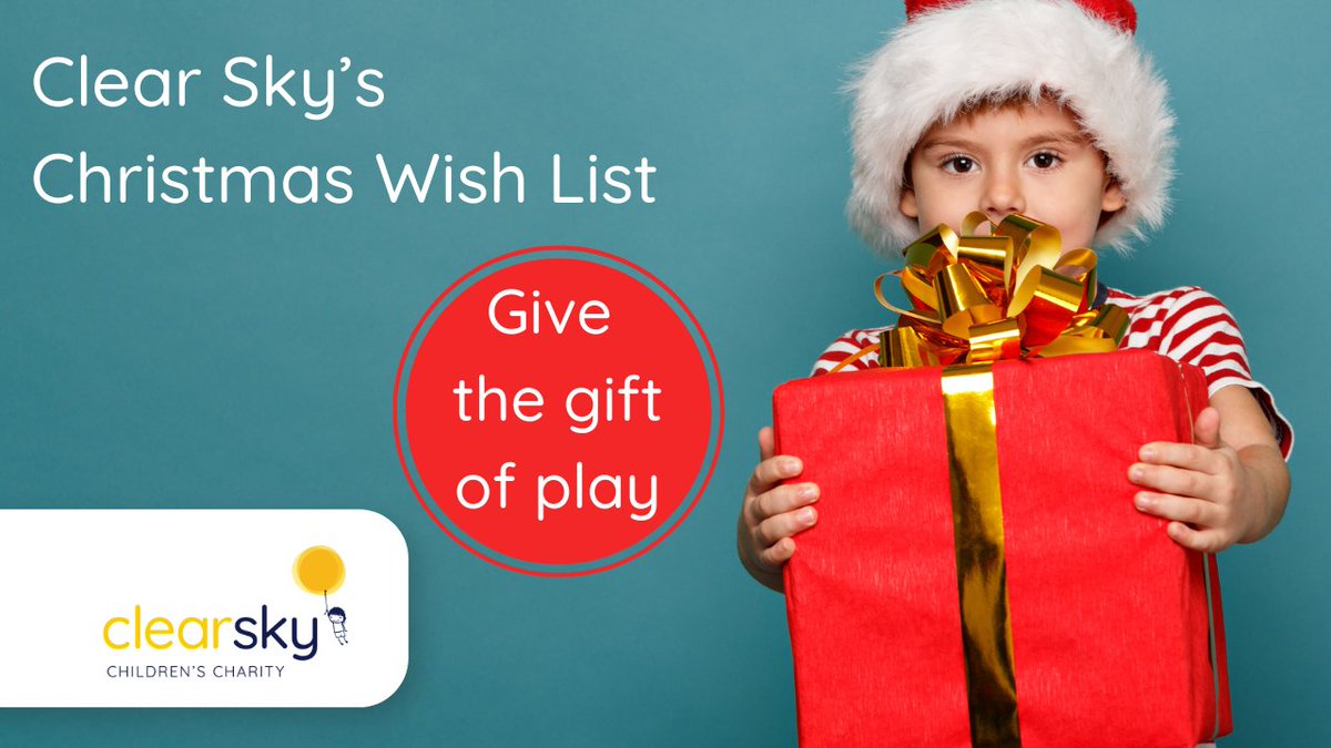 Give a gift from <a href="/ClearSkyCharity/">Clear Sky</a>'s Amazon Christmas Wish List!
If you would like to support our work this Christmas we would be thrilled if you could choose something from our Amazon Wish List. These items are used directly in our therapy sessions with vulnerable children, so