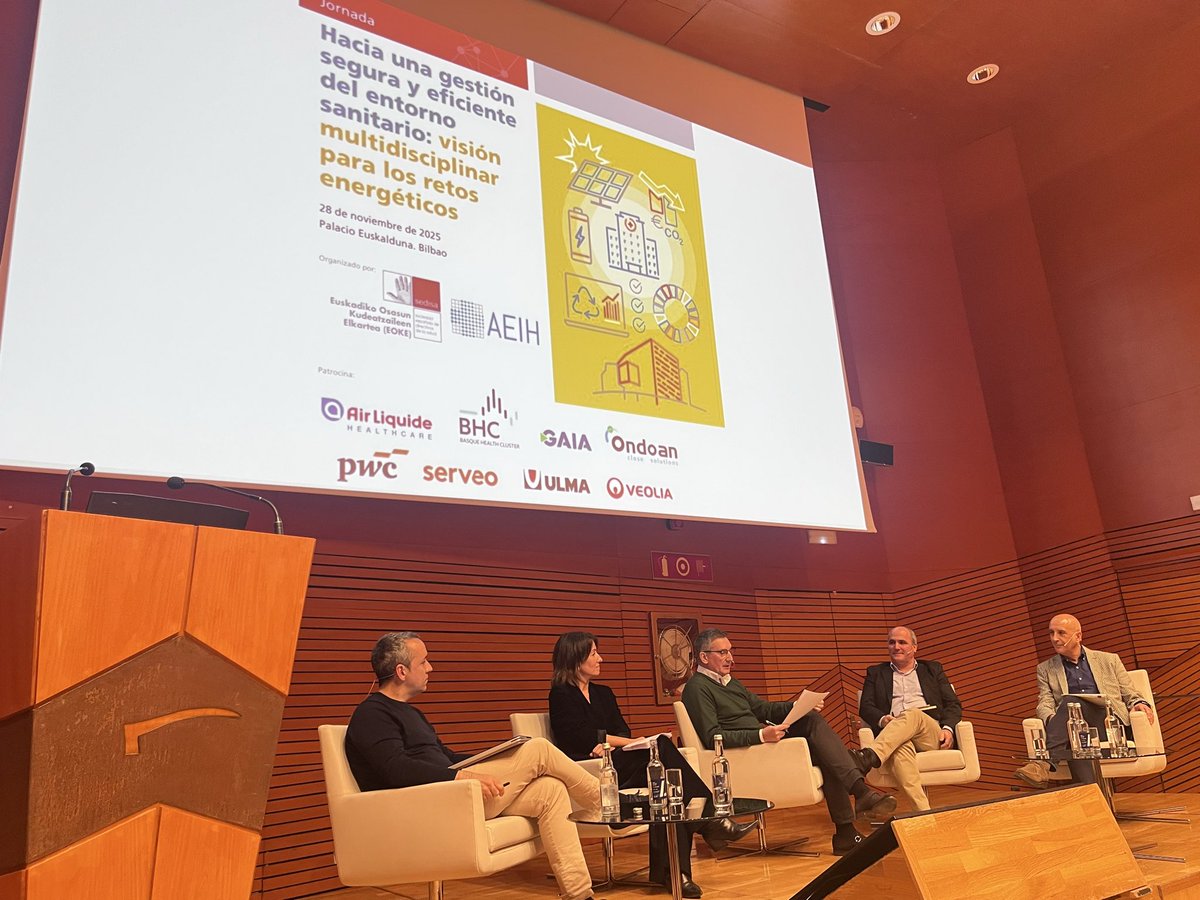 SEDISA_NET's tweet image. Mesa 2: Eficiencia energética en instalaciones sanitarias🔌⚡️Modera @jeslarra, participan Gorka Bustinduy de @ulmapackaging, Fernando Encinar de @OSIBGaldakaoESI, Gonzalo Carro de Idom e Itxaso Unamunzaga de @Ondoan 👇#GestiónSanitaria